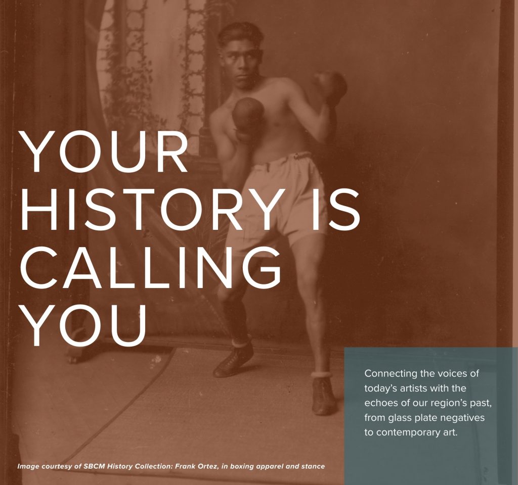 Blog post glass print negative image of Frank Ortez in boxing attire and stance