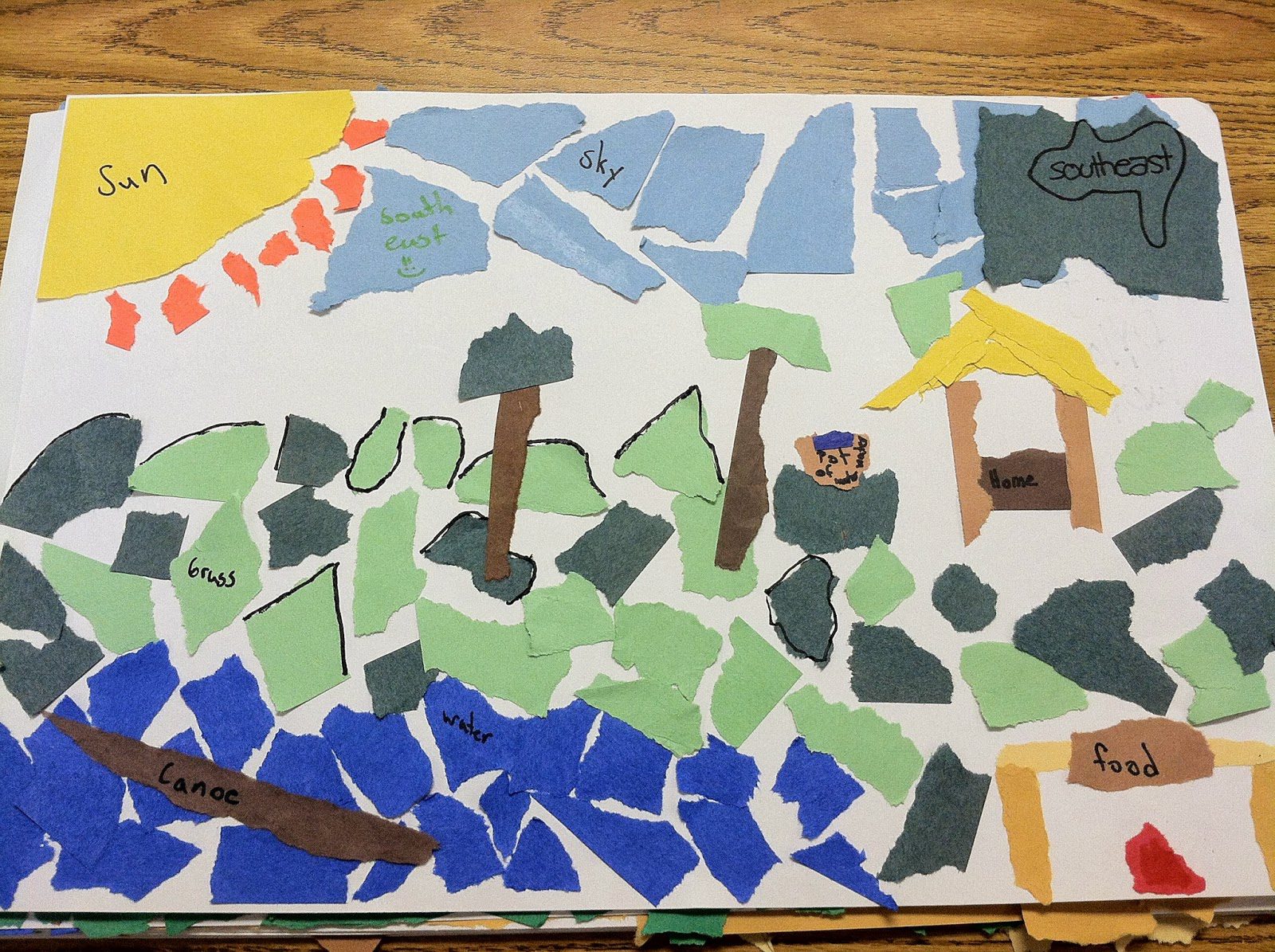 Indigenous mosaics paper craft.