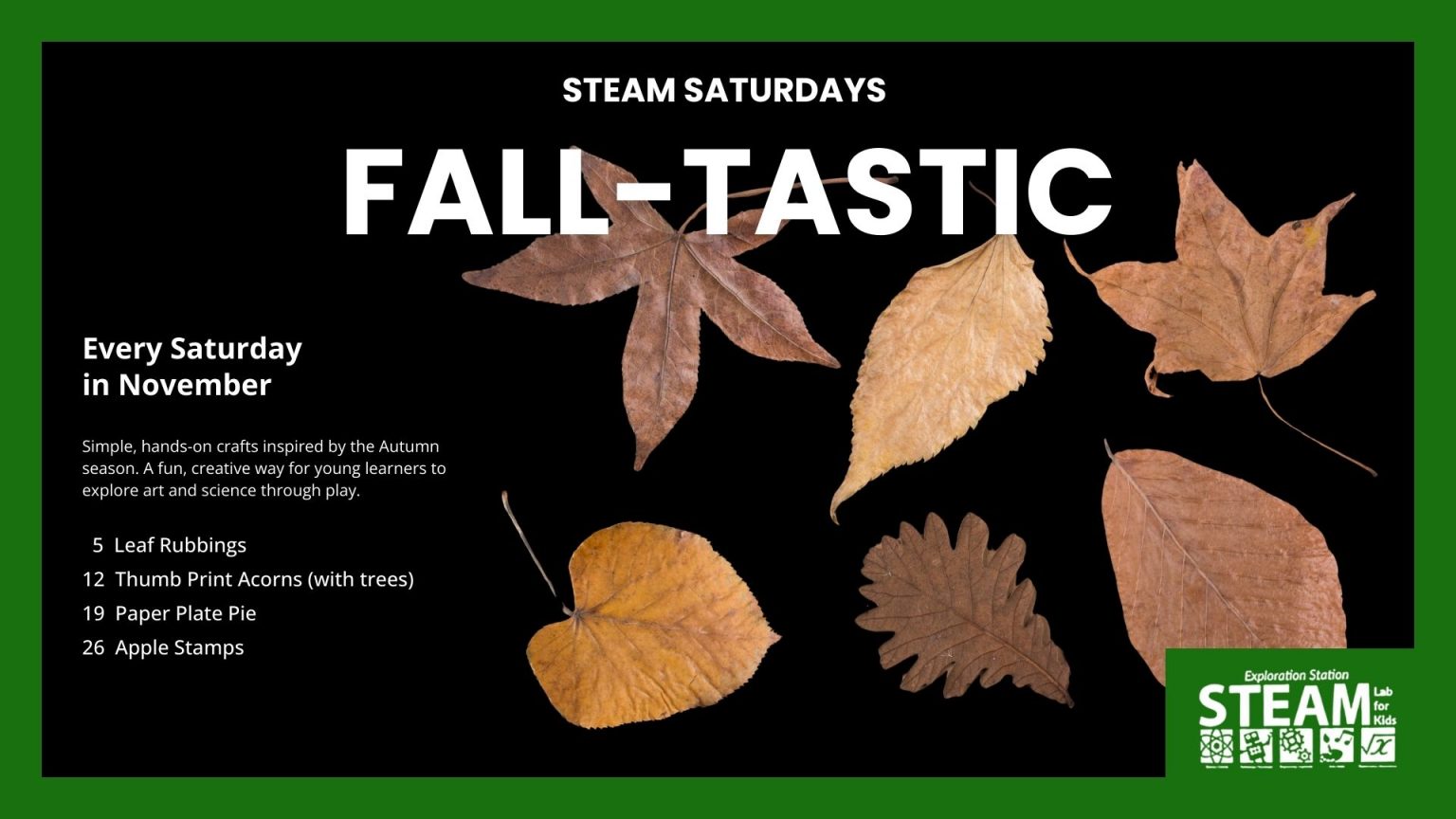 STEAM Saturdays: Fall-tastic – San Bernardino County Museum